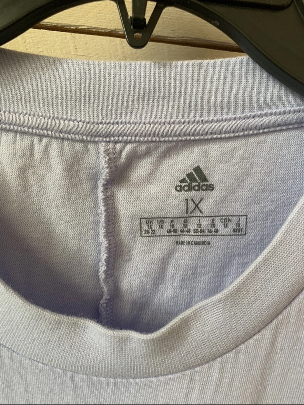 adidas Women's Lavender Logo Crop T-Shirt sz 1XL - Picture 5 of 6